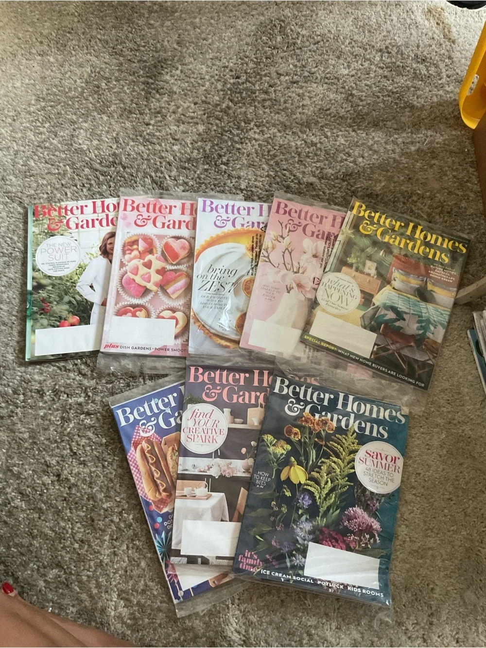 Better Homes And Gardens Magazines - Pink, Blue, Green, Purple, Tan Covers
